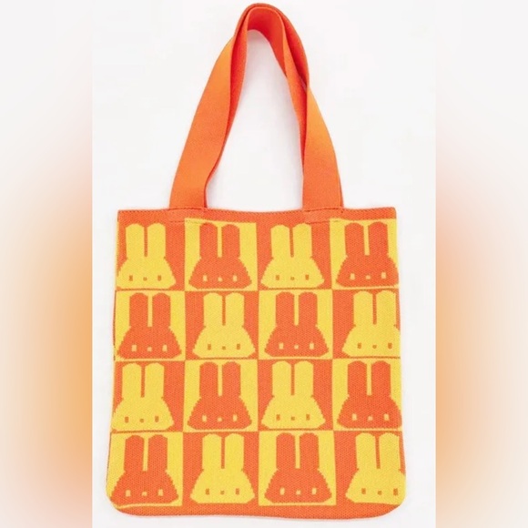 Retro-Cute Mod Bunny Patch Knit Handbags - Picture 3 of 3